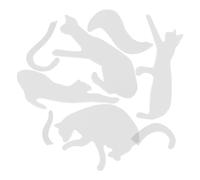 HEALLILY Acrylic Quilting Ruler Cat Template Small Size DIY Sewing Flower Pattern Templates Patchwork Measuring Tool for Quilting and Craft Projects