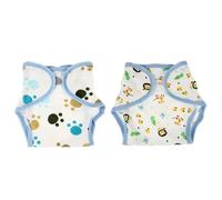 HEALLILY Adjustable Cotton Training Diapers 2Pcs Soft Reusable Pants Sticky Strap for Newborn Toilet Training and Comfortable Fit