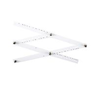 HEALLILY Angle Layout Measuring Ruler Zooming Scale Ruler Magnification Drawing Ruler Tools for Angle Measurement Student School Office