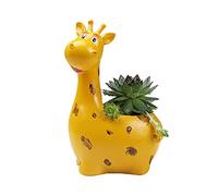 HEALLILY Animal Succulent Planter Pot - Ceramic Hippo & Giraffe Succulent Planter - Bonsai Holder, Desktop Flower Vase, Table Art Statue