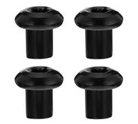 HEALLILY Anti-Rust Door Hinge Nuts Sturdy and Reliable Replacement 4pcs Black Iron Material Hinge Lock for Car Vehicle