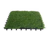 HEALLILY Artificial Grass Tiles Realistic Shape Plastic Material with Interlocking Design Heat Resistant Fake Grass Turf for Yard and Balcony Decor for Garden Decoration