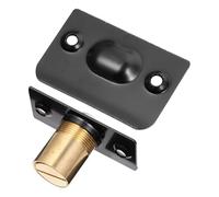 HEALLILY Ball Catch Latch and Maximum Power 2 Pcs Stainless Steel with Adjustable Tension Sturdy Black Door Touch Beads Lock Hardware for Cabinet and Closet Doors