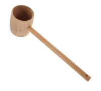 HEALLILY Bamboo Water Ladle Extended Handle Multipurpose Ladle for Cooking Canisters Serving Soup Japanese Style for Household Use and Outdoor Camping