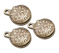 HEALLILY Bell Decoration Keychain 3pcs Brass Charms for Pendants Vintage Making and Holiday, Use during Christmas and Holiday Traditions Crafts for Porch and Window
