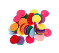 HEALLILY Black Fabric Craft Felt Flowers Felt Circles Mixed Color Round Felt Pads Felt Embellishments Ornaments for DIY Art Craft Decoration Projects 100Pcs DIY Fabrics Material White Binders