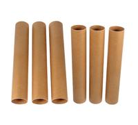HEALLILY Brown Paper Tubes Sturdy Cylindrical Cardboard Rolls for DIY Projects and Home Crafts 6pcs Easy to Store Craft Tubes for Art Activities and Creative Designs