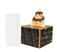 HEALLILY Cake Money Pull out Case for Birthday Party Paper and Pvc Material with Birthday Cake Topper and Bag Accessories Decoration