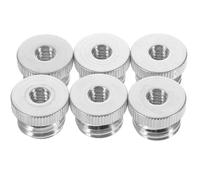 HEALLILY Camera Conversion Nut Screw Adapter to 1/4 Inch Female 6pcs 5/8 Inch Male, Aluminium Alloy Material, Easy to Carry for Tripod and Gradienter Mounting