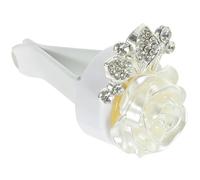 HEALLILY Car Outlet Scent Diffuser Clip for Stylish Interior Decoration with Rose Flower Design, Metal and Crystal Material, Simple to Install and Practical Car Vent Accessor
