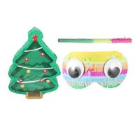 HEALLILY Christmas Tree Pinata Party Decor Lightweight Paper Hanging Decoration for Christmas Party and Fiesta Events in Assorted Colours, Traditional Shape