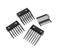 HEALLILY Clipper Guide Combs Suitable for Home and Salon Use 4pcs Black Securely Control The Length of Haircut Professional Hair Cutting Tool Accessories Random Color