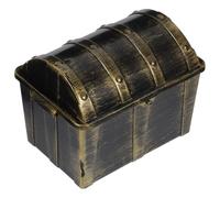 HEALLILY Compact Golden Pirate Treasure Chest Money Box Lightweight Plastic Miniature Storage Box for Unique Game Prop Experience and Can be Placed on Your Dresser