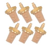 HEALLILY Copper Filter Nozzle Filtration Function for Fog Machine Oil Tube 6pcs with Bubble Stone Muffler Silencer, Universal Compatibility Suitable for Stage Fog Machines and Different