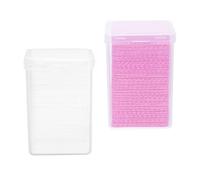 HEALLILY Cotton Cleaning Wipe Glue Bottle Accessory 200Pcs 4.8X4.8Cm Non-Lint Pre-Cut Pads for Individual Eyelash Extensions and Professional Salon Use