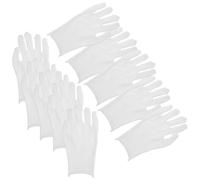 HEALLILY Cotton Work Gloves Simple and Elegant Design with Breathability and Sensitivity White 6 Pairs Xl Size for Men for Coin Inspection and Jewelry Handling