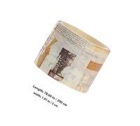 HEALLILY Craft Paper Tape Roll 200Cm with Bright and Distinct Patterns for Scrapbooking, Wrap and Diary Decoration, No Scissors Needed, Suitable for Creative Enthusiasts