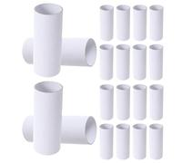 HEALLILY Craft Tubes with Cylindrical Shape White Paper 40pcs Round Safe Paper Material for DIY Arts and Creative Projects for Indoor Creative Entertainment and Classroom Use