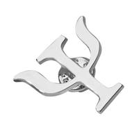 HEALLILY Creative Psychology Letter Brooch Pin Retro Alloy Lapel Badge Stylish Backpack Badge for Men and Women Unique Symbolic Corsage for Socks Sweaters