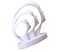HEALLILY Creative White Resin Character Sculpture Statue with Elegant Design for Home Decor and Office Adornment, Unique Desktop Ornament to Decorate Interior Environment