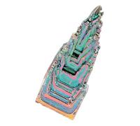 HEALLILY Delicate Bismuth Crystal Mineral Specimen Decor for Home Decoration Irregular Shape and Stunning Visual Effects, for Office Desk or Bedroom Ornament