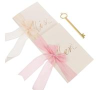 HEALLILY Delicate Wedding Vow Books 2pcs with Good Texture and Not Easy to Deform Paper Material with Romantic Atmosphere Color for Wedding Or Theme Party Use