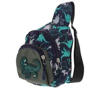 HEALLILY Dinosaur and Comfortable Nylon Material with Smooth Zipper Cross Body Bag Cartoon Style Waist Bag for Party and Street Photography