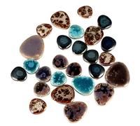 HEALLILY DIY Ceramic Mosaic Tiles for Mosaic Crafts with Smooth Surface and Pre-Cut Mini Shapes, for Home Decoration and Artistic DIY Projects, 1 Bag of Ready to Use Ceramic Random Color