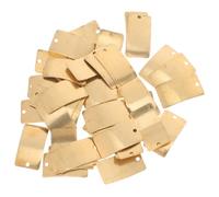 HEALLILY DIY Copper Pendant Charms with Single Hole 50pcs for Jewelry Making, Concave Rectangle Shape Simple and Stylish Copper Blanks for Bracelets and Keychains