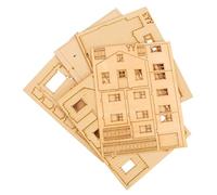 HEALLILY DIY Wooden Puzzle Kit Southeast Asian Two Story Building Model for Creative Educational Play Hand Eye Coordination Skill Development Safe Sustainable Wood Construction