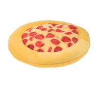 HEALLILY Dog Chew Squeaky Tough Rubber Chew Dog Mentally Stimulating Plush Pizza Shape Interactive Training Medium Breed Puppy