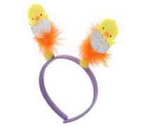 HEALLILY Easter Chick Headband Hair Bands Adjustable Size and Comfortable Flannel Material, Cute Feathered Yellow Chick Hair Accessory for Festive Season and Spring Easter Party