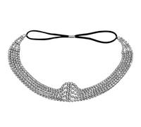 HEALLILY Elegant Silver Rhinestone Bridal Headpiece for Women and Girls, Lightweight Alloy Material, Sturdy and Not Easy to Break, for Masquerades and Parties