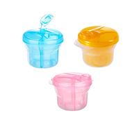 HEALLILY Feeding Bottles 3Pcs Baby Milk Powder Formula Dispenser 4 Layers Baby Feeding Travel Storage Container Baby Formula Dispenser (Pink Blue Orange) Prep Machine Filter