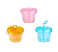 HEALLILY Feeding Bottles 3Pcs Baby Milk Powder Formula Dispenser Non-Spill Baby Feeding Storage Container Portable Snack Cup Box for Travel Prep Machine Filter