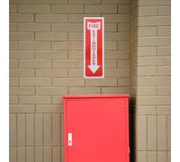 HEALLILY Fire Extinguisher Sign for Indoor Use Made of Sturdy Aluminum Alloy with Red Colour Suitable for Factory and Construction Site Safety