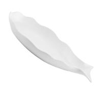 HEALLILY Fish Shape Plate Steamed Fish Plate 12.6x7.9x1.4inch Ceramic Multi-Purpose Easy to Clean Modern Design for Kitchen and Buffet