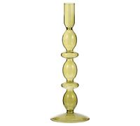 HEALLILY Glass Candle Holders Candlestick Candle Holders Table Centerpiece for Wedding Party Home Decoration Supplies, Dark Green