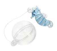 HEALLILY Glass Floating Seahorse Aquarium Sea Horse Decor Float Ball Style Ocean World Theme Ornament with Easy Installation Glowing in The Dark for Fish Tank and Office Aquarium Layout