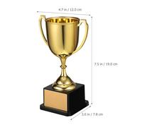 HEALLILY Gold Trophy Award Cup with Gold Foil, Competition Trophy for Personal Achievements, Unisex Celebration Prize for Sports, Party and Game Rewards