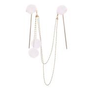 HEALLILY Hairpin Zinc Alloy and Abs Material and Classical Functional Hair Stick Chinese Style Double Chain for Holding Hair and Decorating Buns Elegant Tassel for Women
