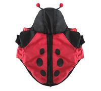 HEALLILY Halloween Pet Costume Ladybird Pet Garment Creative Chic Polyester Jacket Size M 27 Cm 10.63 Inch Length Outdoor Activities for Cats and Dogs