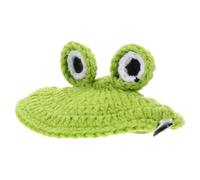 HEALLILY Handmade Providing Warmth and Easy Maintenance for Small Animals Frog Shape Turtle Sweater in Light Green Woolen Yarn in Winter for Outdoor Activities and Holiday Cosplay