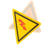HEALLILY High Voltage Warning Stickers 2pcs Electrical Safety Labels Triangular 45mm PC Material for Workplace Hazard and Electric Shock Caution