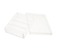 HEALLILY Incubation Box Laboratory Organizer Acrylic 4-compartment with Lid 73ml Capacity, Space Optimized Design for Western Blot and Sample Storage for Laboratory Use