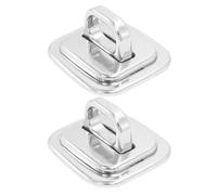 HEALLILY Laptop Security Lock Anchors Silver with Zinc Alloy Fixed Base 2pcs Easy Operation and Versatile Compatibility Computer Security Cable Locks for Library and Travel Use