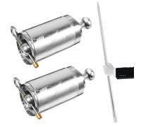 HEALLILY Magic Wand Silver Metal Appearing Cane, 2pcs Portable Pocket Staff Stage Props for Performing Magic Tricks, Birthday Games, Party Favors