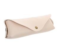 HEALLILY Makeup Pen Storage Bag, Brush Storage Bag Pouch, Small Pu Beige, Compact Multifunctional, for Travel and School, for Makeup Artists and Students