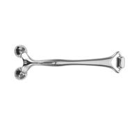 HEALLILY Metal Face Massager Roller Dual-Ended Design for Face Sculpting and Relaxation, Portable Silver Facial Massager Tool Suitable for Home the Go Use