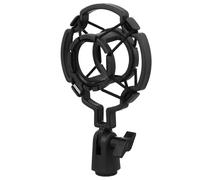 HEALLILY Microphone Shockproof Mount Universal Shockmount for Microphone Plastic Fixed Bracket 6.29x3.93x1.57inch Black Protective Mic Holder for Recording Studio